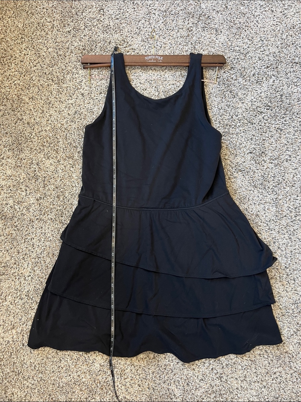 Joy Lab Women’s Black Tiered Skater Dress - Classic Sleeveless